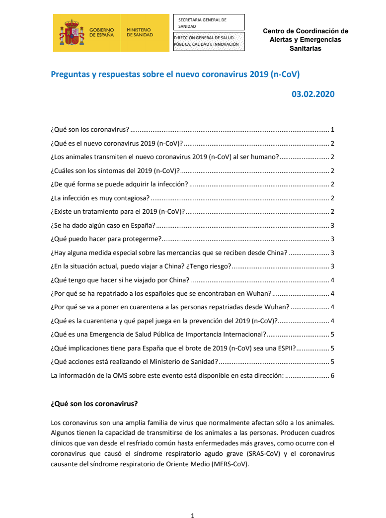 Preguntas Y Respuestas Sobre El Nuevo Coronavirus 2019 – Colegio ...